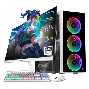 Xtreme PC Gaming Computadora Intel Core I7 12700 16GB SSD 1TB Monitor 27'' WIFI Dragonfly White